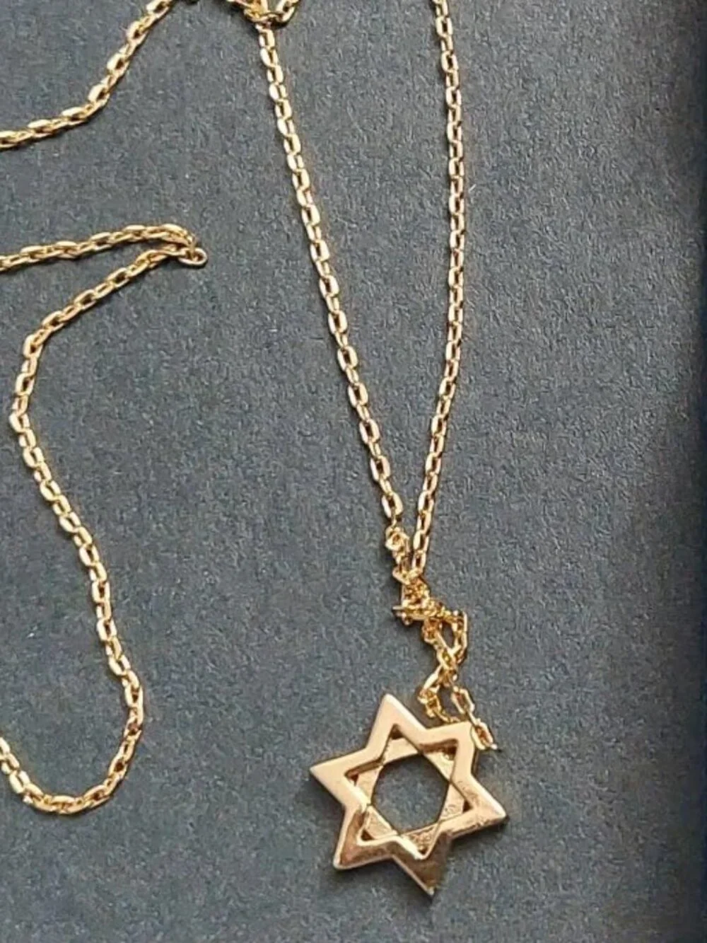 Neiman Marcus 14K Gold Plated Star of David Pendant Necklace
